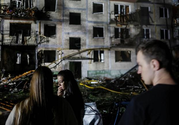 Russian missile strike in Kyiv