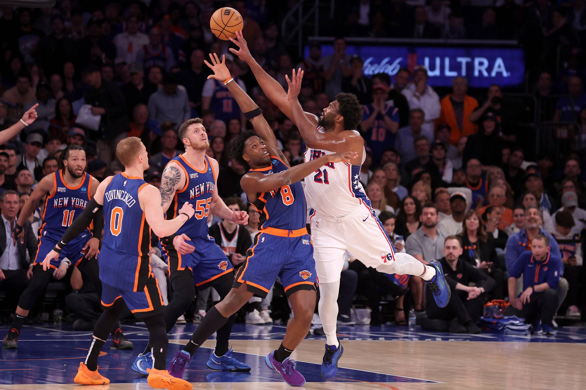 NBA: Playoffs-Philadelphia 76ers at New York Knicks