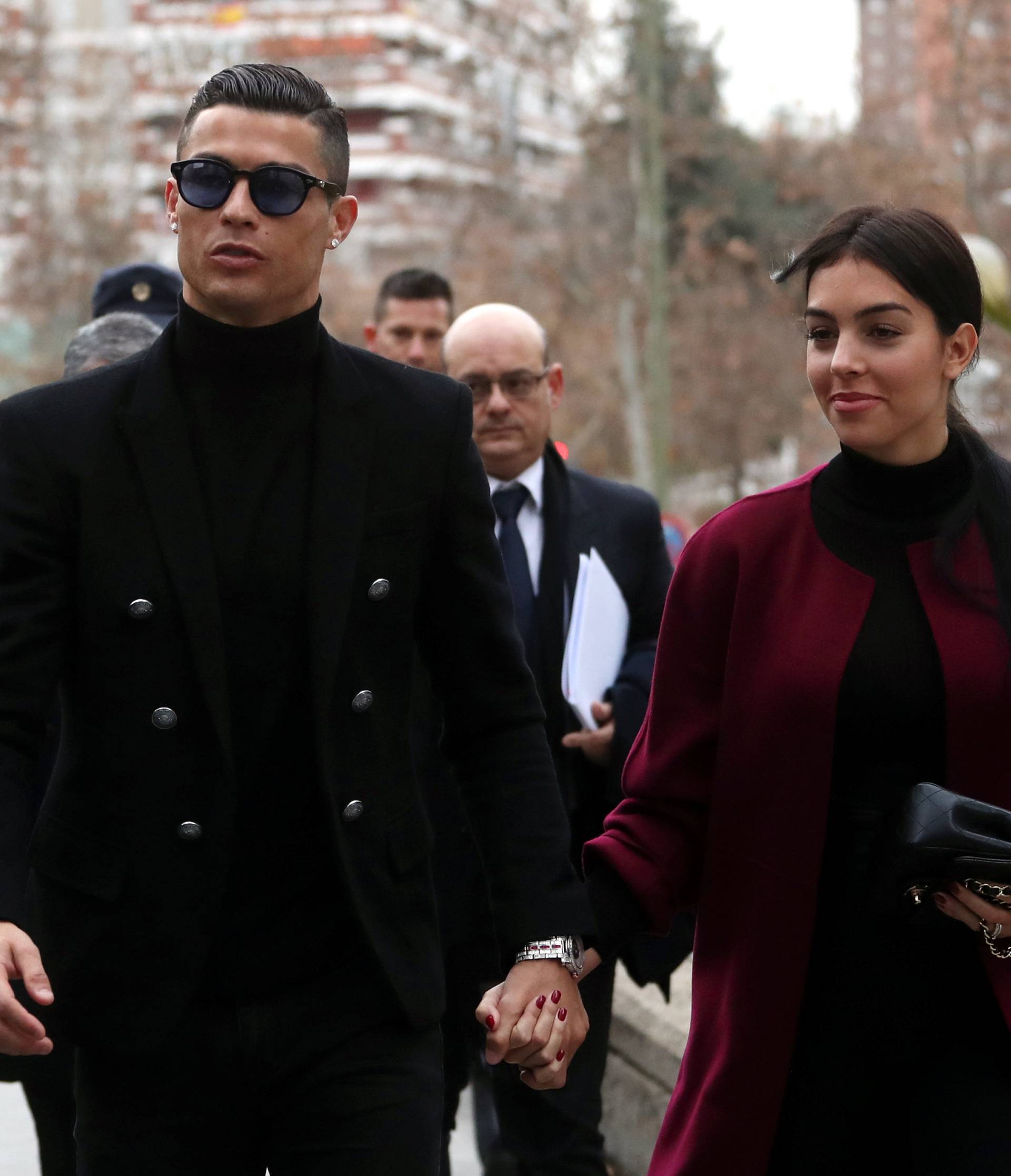 Portugal's soccer player Cristiano Ronaldo arrives to appear in court on a trial for tax fraud in Madrid