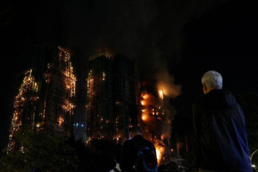 Major fire at Wang Fuk Court housing estate, in Tai Po, Hong Kong