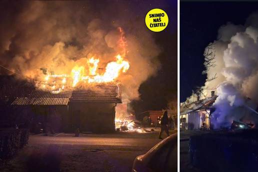 VIDEO Buktinja kraj Križa: Izbio veliki požar u Novoselcu, sedam obitelji ostalo je bez domova