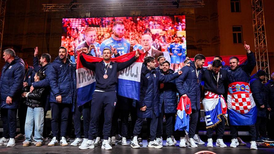Zagreb: Svečani doček rukometnih reprezentativaca nakon osvojene bronce na Europskom prvenstvu