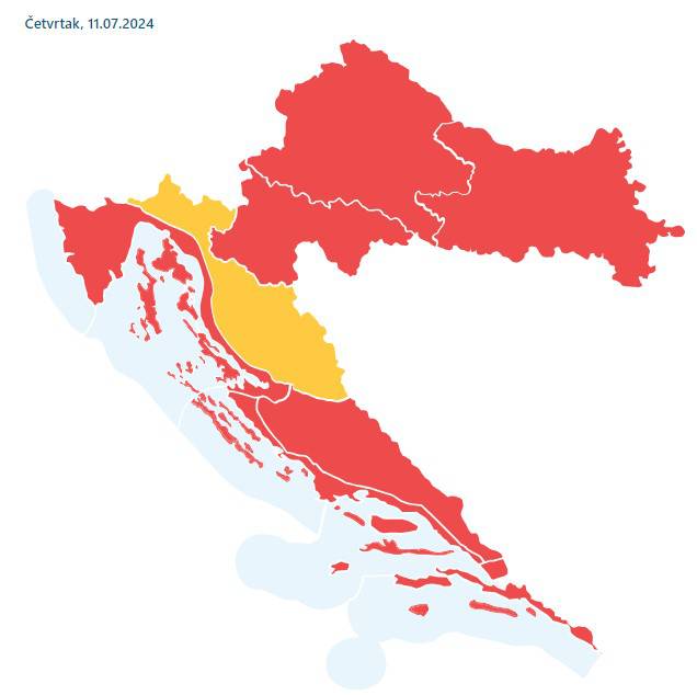 Bježite u hlad! Cijela Hrvatska u crvenom! 'Pržiona' na +38°C!