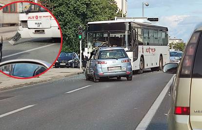 Sudar autobusa i automobila u Zagrebu: Dvoje ljudi ozlijeđeno