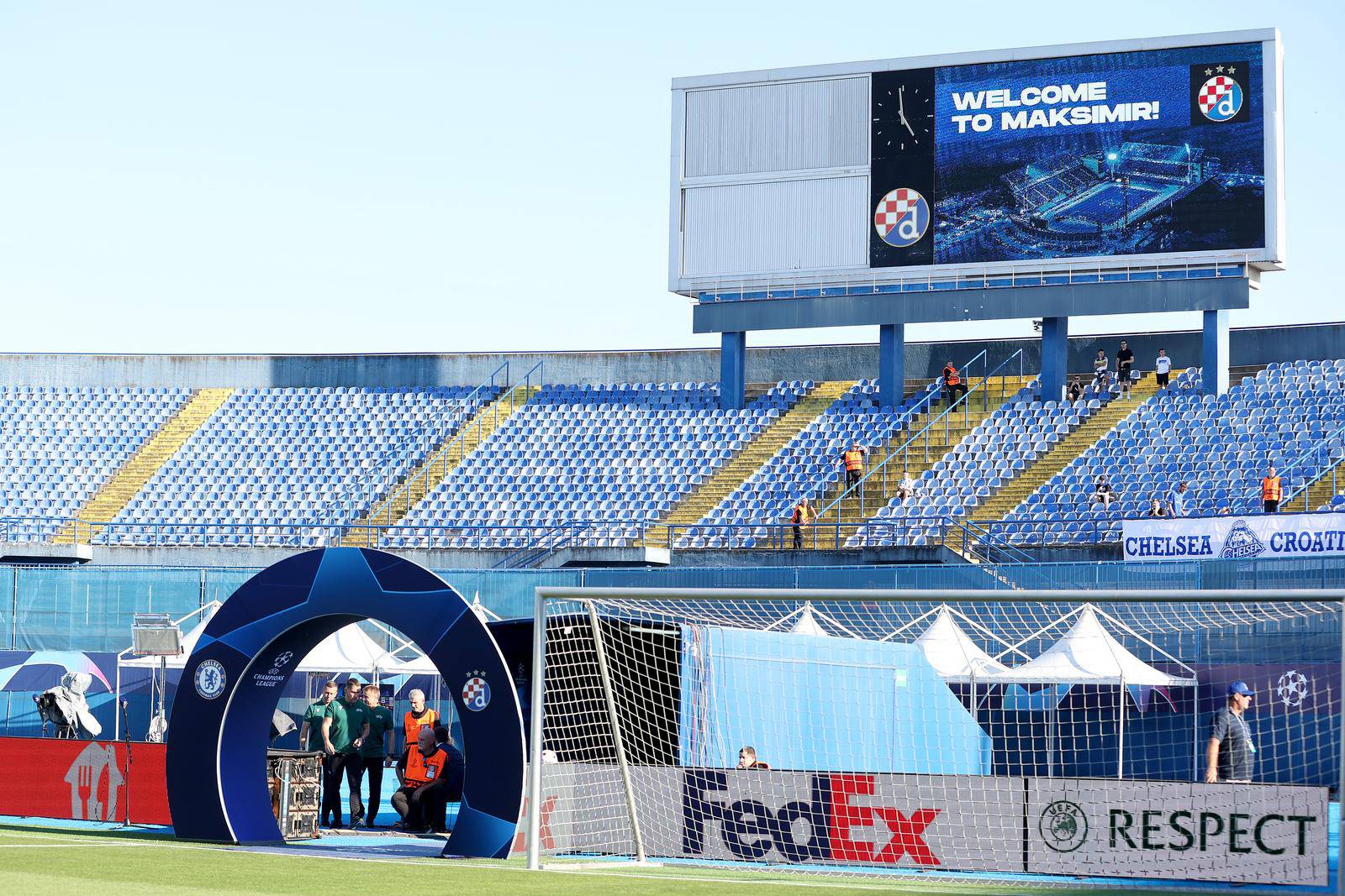 Kadrovi s maksimirskog stadiona uoči početka utakmice Dinamo - Chelsea 