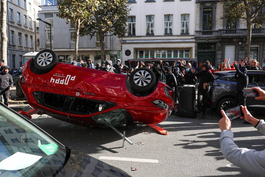 Students' protest in Brussels