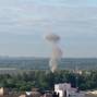 A view of an explosion in the Moscow region