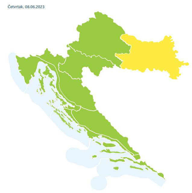 Nema kraja kiši i grmljavini u većini Hrvatske: Na jugu sunce