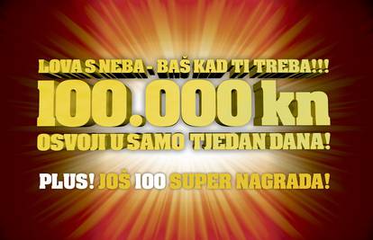 Uključi se i osvoji 100.000 kuna i jednu od 100 drugih nagrada!
