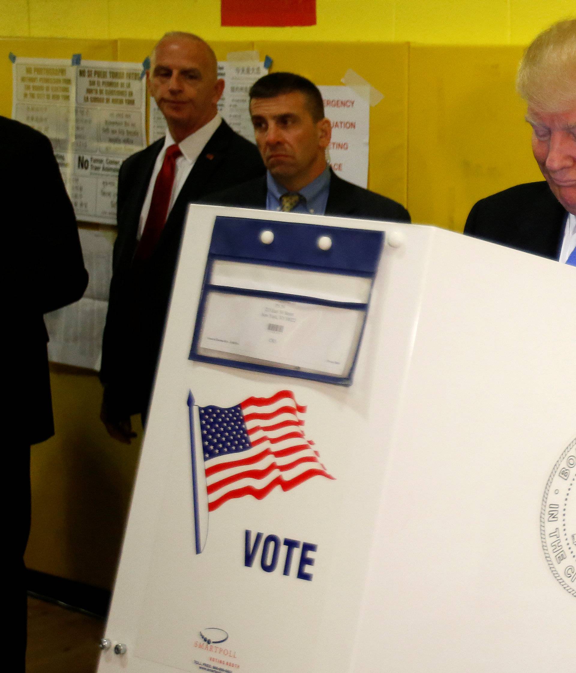 Republican presidential nominee Donald Trump votes at PS 59 in New York
