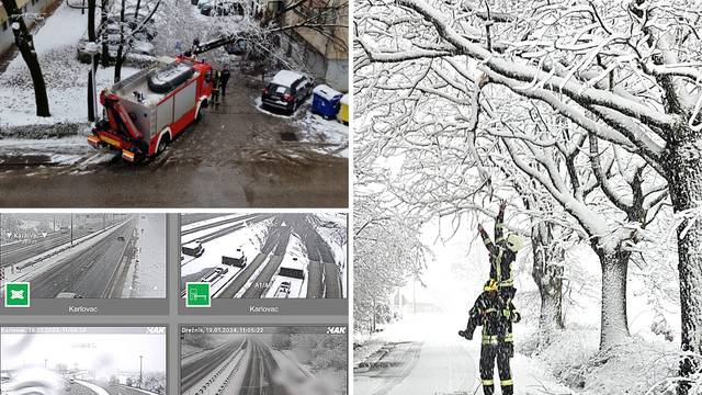 VIDEO Zbog jake bure zatvorili dio A1. Snježni kaos u Gorskom Kotaru i Lici. Snijeg pao u Kninu