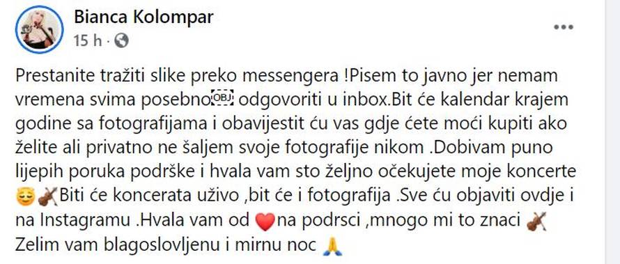 'Prestanite tražiti moje slike!'