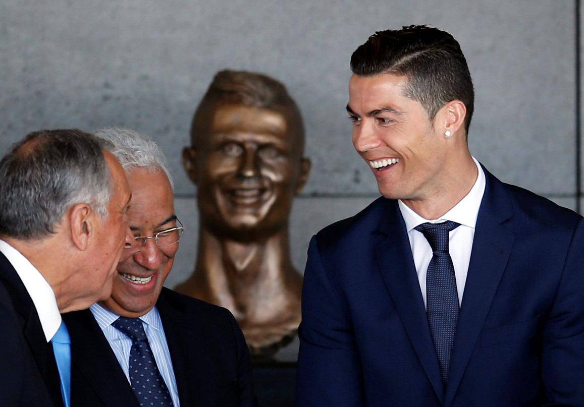 Real Madrid forward Cristiano Ronaldo attends the ceremony to rename Funchal airport as Cristiano Ronaldo Airport in Funchal