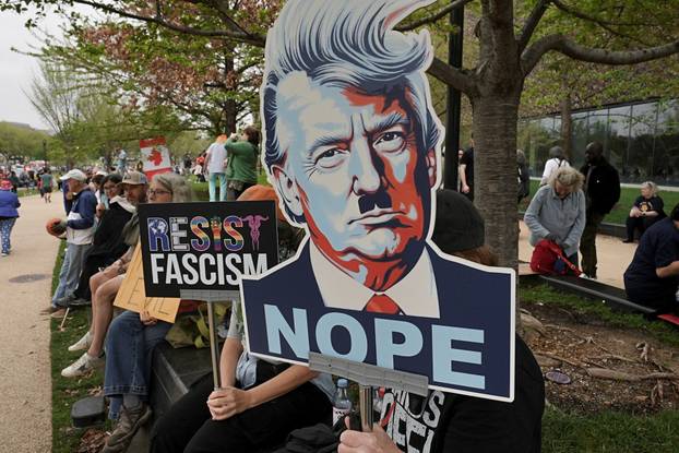 Anti-Trump 'Hands Off!' protest, in Washington
