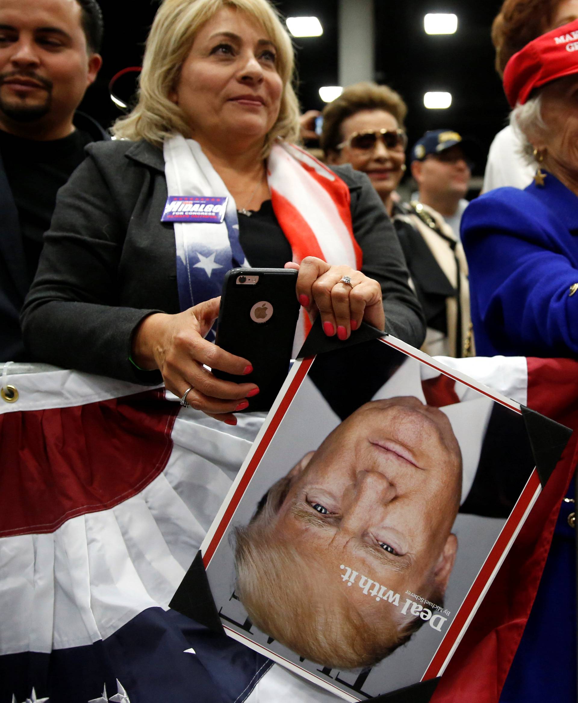 Supporters attend a rally with Republican U.S. presidential candidate Donald Trump in San Diego