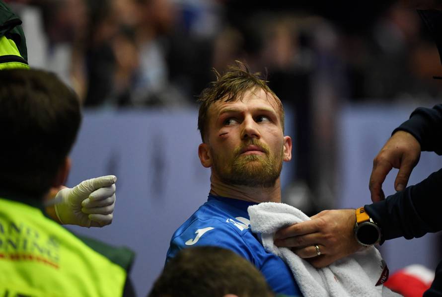 Herning, Denmark, 010226. Jyske Bank Boxen Hall. Third place match of the European Handball Championship, Iceland - Croa