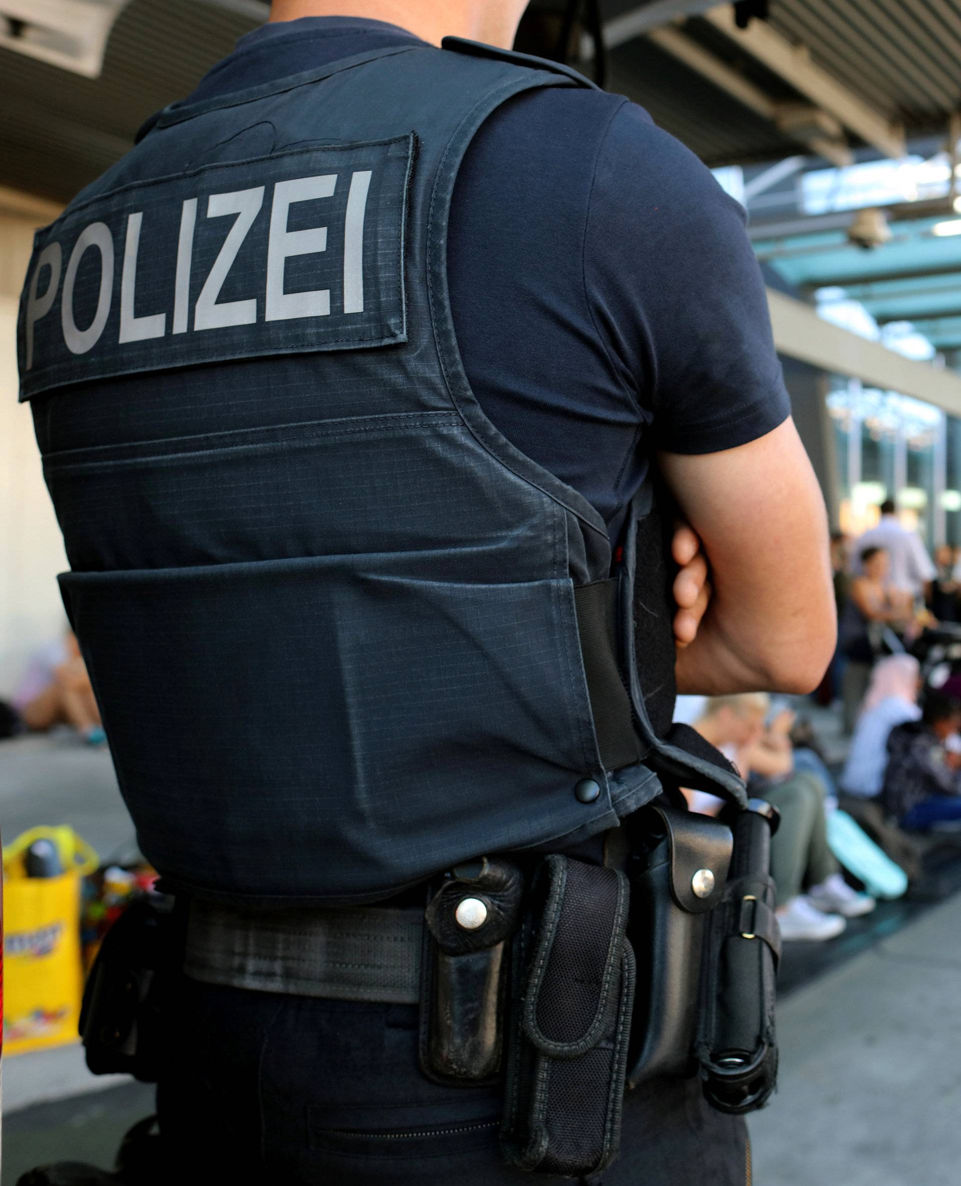 Police secures Frankfurt airport terminal after Terminal 1 departure hall was evacuated in Frankfurt