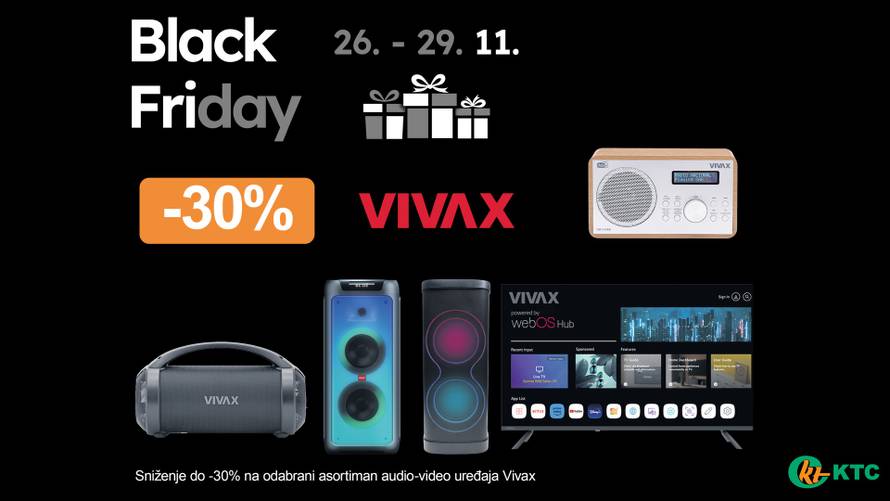 Black Friday u KTC supermarketima: Veliki popusti od 26-29.11. na tehničku robu