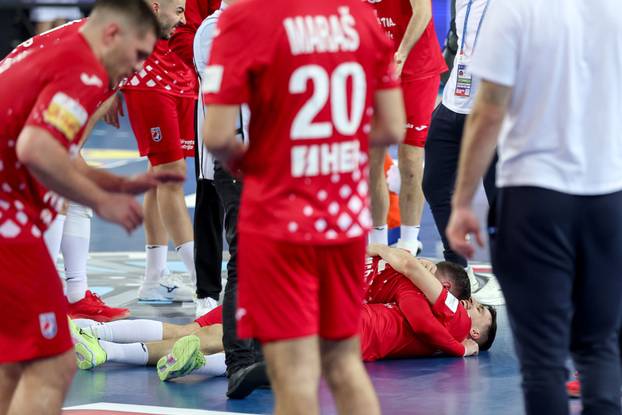 Zagreb: Slavlje rukometaša Hrvatske nakon pobjede nad Francuskom i prolaska u finale Svjetskog prvenstva