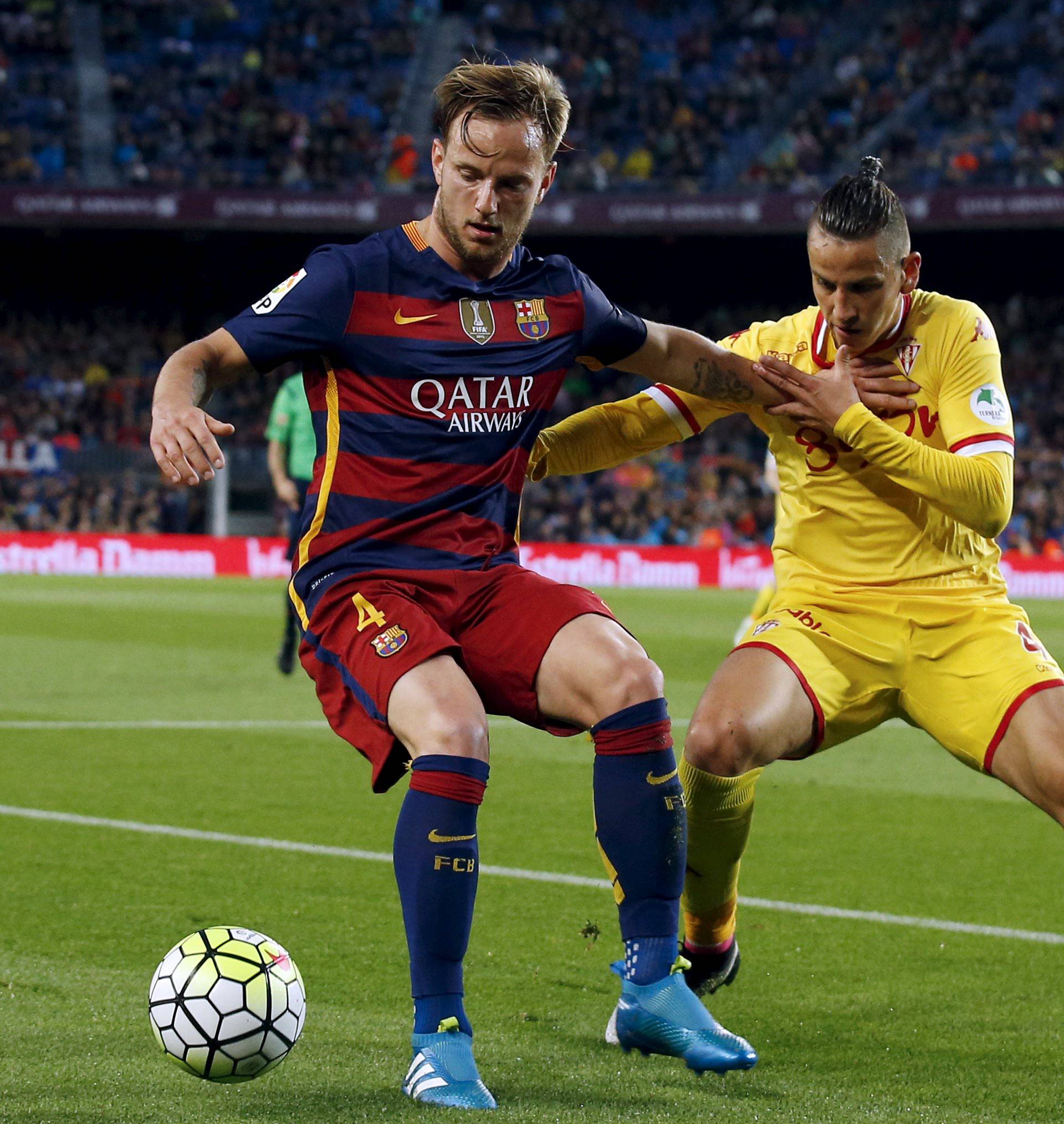 Football Soccer - Barcelona v Sporting Gijon - Spanish Liga BBVA - Camp Nou stadium, Barcelona