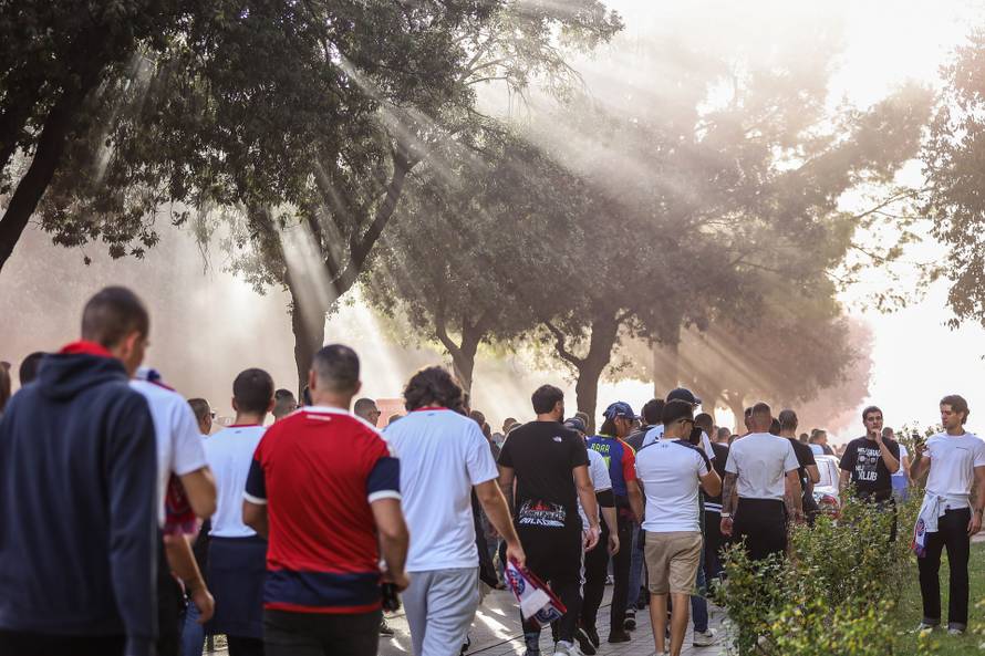 Split: Korteo Torcide prema stadionu Poljud