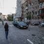 Aftermath of a Russian missile and drone attack in Kyiv