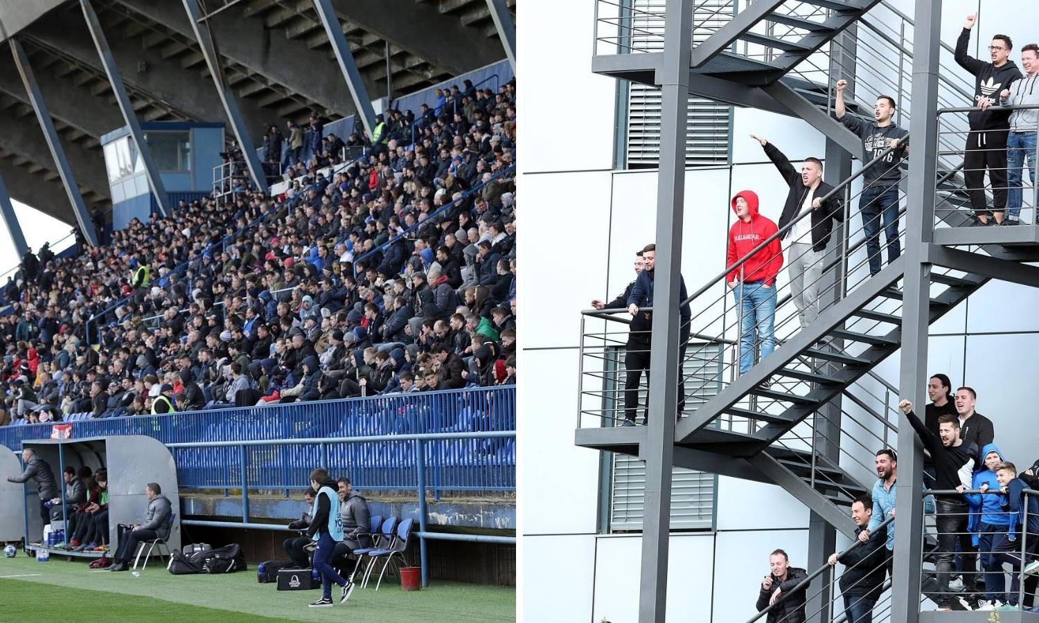 Svi žele gledati Dinamo! Ljudi se penjali na požarne stepenice