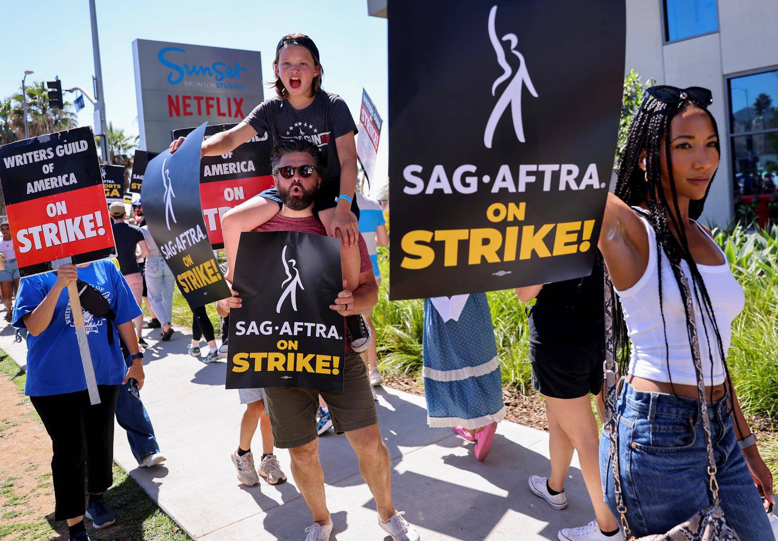 Hollywood actors strike in Los Angeles