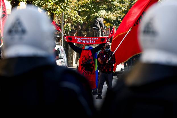 Anti-government protest by students in Tirana