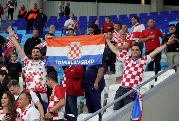 Osijek: Slavlje Hrvatske na stadionu nakon pobjede nad Češkom rezultatom 5:1