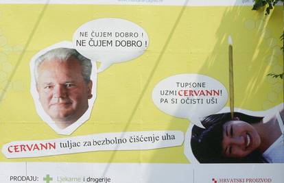 Milošević reklamira hrvatski tuljac za uši