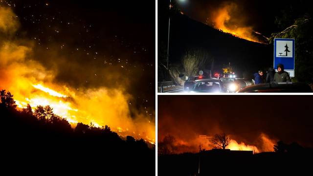 VIDEO Požar kod Omiša gasio 91 vatrogasac, bura je otežavala gašenje: 'Stanje je malo bolje'