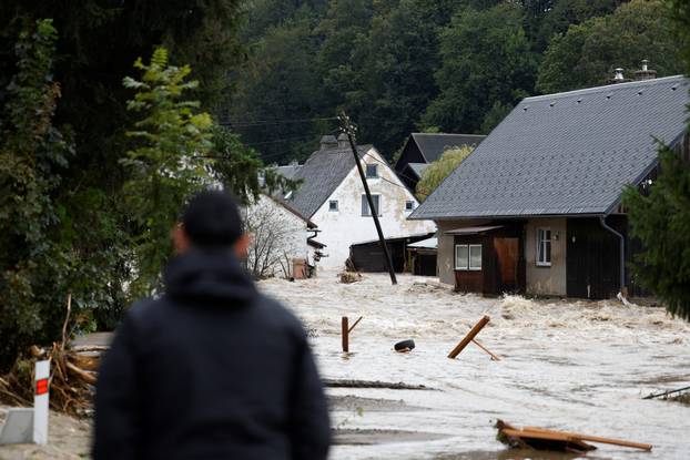 Aftermath of heavy rainfall in Jesenik