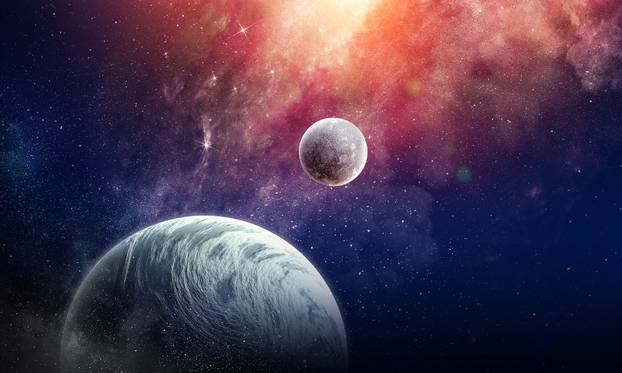 Space planets and nebula