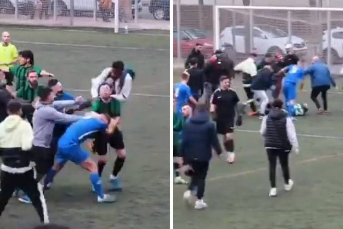 Kakva makljaža u Španjolskoj! Igrači se potukli, uletjela i publika, a sudac samo gledao