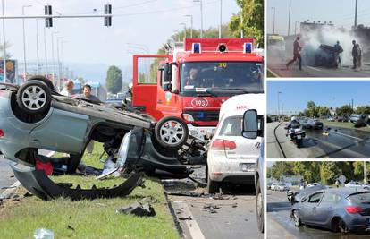 Auto planuo nakon frontalnog sudara, jedan završio u bolnici