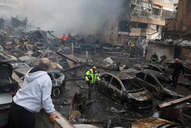 Site of an Israeli strike in Beirut