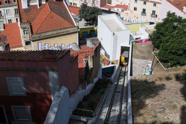 Aftermath of the Gloria Funicular accident in Lisbon