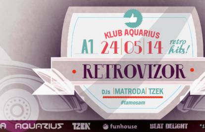 Aquarius Saturdays: 24. 5. vas u klubu čeka 'Retrovizor' party