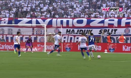 VIDEO 'Bomba' koja je utišala Poljud: Bakrarov top Hajduku najljepši je gol mjeseca u HNL-u