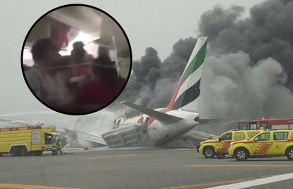 Dramatična snimka: Putnici bježe iz zapaljenog zrakoplova