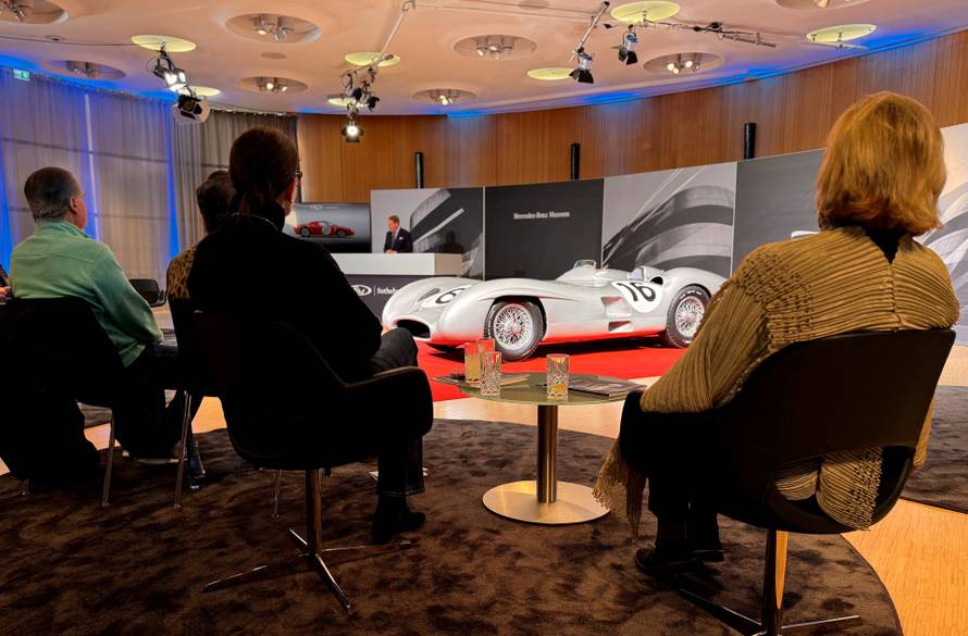 Motor racing-Mercedes 'streamliner' fetches record 51 million euros at auction