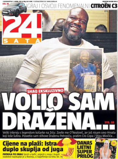 Shaquille se gušio u pršutu i siru: 'Svi dođite u Hrvatsku...'