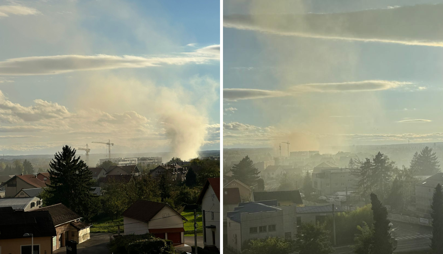 Gusti dim iznad Novog Zagreba: Planula kuća u naselju Blato