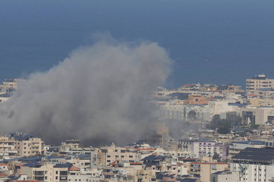 Smoke rises from Beirut's southern suburbs following an Israeli strike