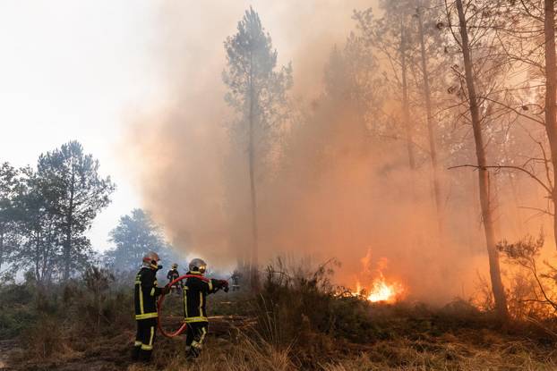 Wildfires rage in southern France