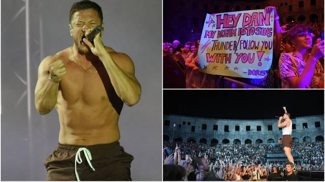 Melem za ženske oči: Imagine Dragons nastupili u Puli, pjevač skinuo majicu i pokazao mišiće