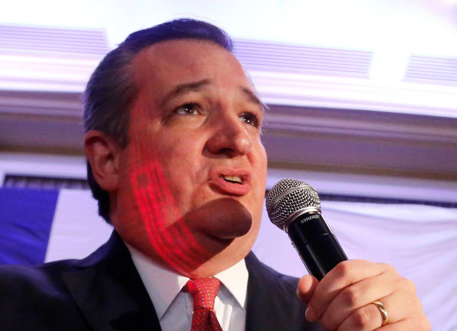 Republican U.S. Senator Ted Cruz speaks at midterm election night party in Houston, Texas