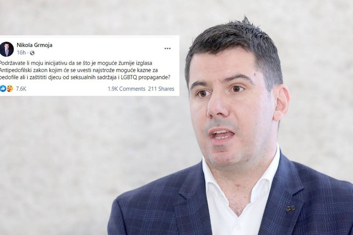 Grmoju dočekao hladan tuš: Na Fejsu izjednačio pedofile i LGBT osobe, ljudi žestoko uzvratili