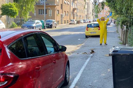 Vjetar je srušio košnicu, a pčelar sakupio pčele i vratio ih unutra